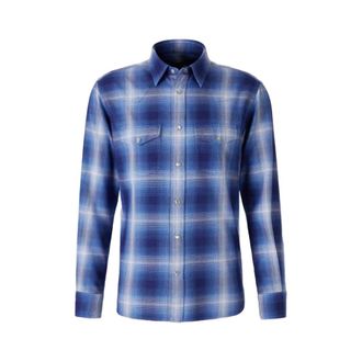 Tom Ford Grand Degrade Check Western Shirt - Heren - Casual Overhemden - Veelkleurig - L - Katoen - Overhemden