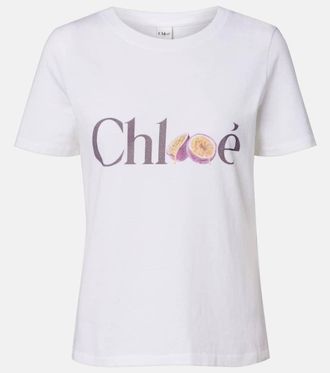 Chlo&eacute; Chlo&eacute; T-shirt in jersey di cotone con logo