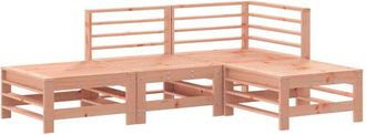 vidaXL 4 Piece Garden Lounge Set Solid Wood Douglas vidaXL