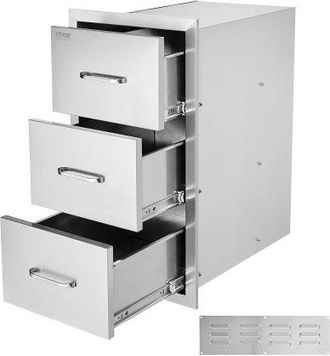OEM Cajones De Cocina Para Exteriores, Con Triple Acceso, Acero Inoxidable Empotrados, Con Asa Para Isla De Barbacoa, Para Cocinas Al Aire Libre O Parrill