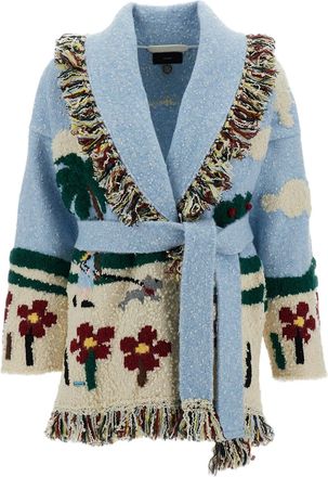 Alanui Casa Alanui Fringed Wool-Cotton Cardigan