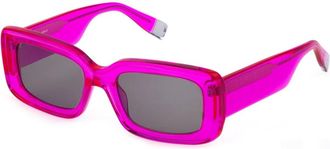 Furla Fuchsia Smoke Zonnebril Stijlvol Model - unisex - Zonnebrillen - Paars - 53 MM - Accessoires