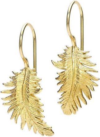 Dower & Hall Feather Drop Earrings