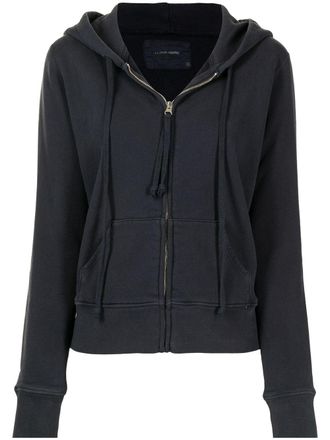 Nili Lotan zip front hoodie - women - Cotton - L - Blue