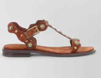 Ash leather sandals