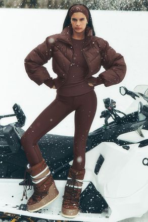 Alo | 7/8 High-Waist Airlift Legging in Brownstone, Size: Medium