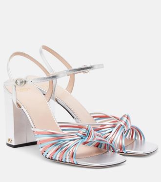 Valentino Garavani Sandalias Annet de piel metalizada
