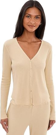 Mod-o-doc Long Sleeve Slim Cardigan Womens Clothing Raw Linen : LG (US 12-14), Cotton/Modal