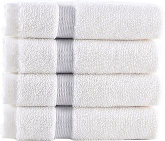Brooks Brothers Contrast Border 4Pc Wash Towels