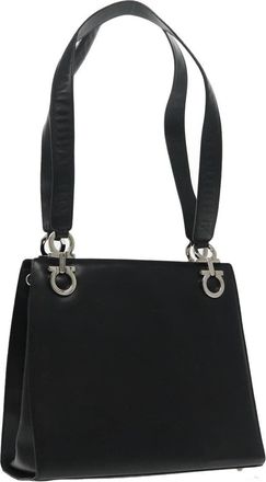 Ferragamo Gancini Shoulder Bag Leather Leather Tote Bag Bag (Pre-Owned)