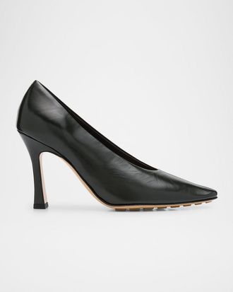 Bottega Veneta Leather Stiletto Sporty Pumps