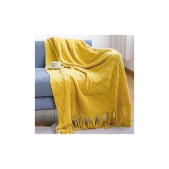 OEM Manta De Punto Con Flecos, Colcha De Color Liso, Manta N&oacute;rdica C&aacute;lida, Alfombra Suave Y Moderna, Manta Para Sof&aacute;, Funda De Cama Decorativa, 130x230cm