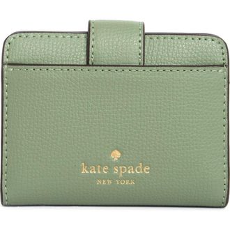 Kate Spade New York phoebe refined leather card case in Balsam Green at Nordstrom Rack