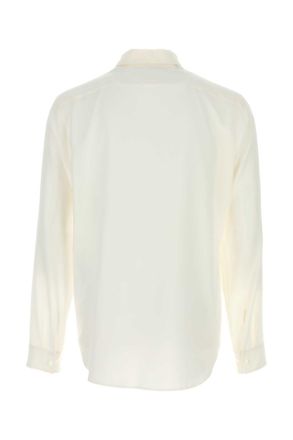 Gucci Mens White Crepe Shirt Silk Camicie