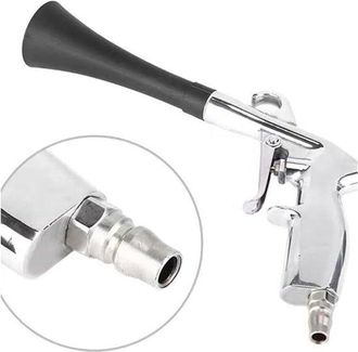 OEM Pistola De Limpieza Para Coches, Elimina R&aacute;pidamente El Polvo Y La Suciedad, Se Utiliza Con Compresor De Aire, Limpieza Profunda, Plateada, Negra