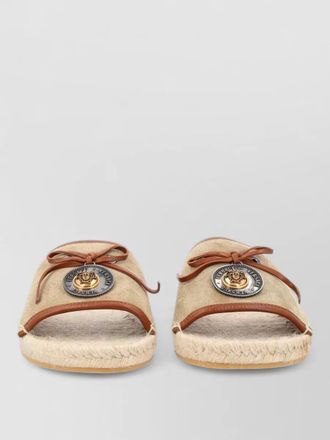 Versace leather espadrille sandals