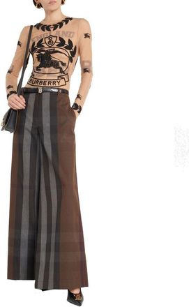 Burberry Womens Brown Cotton Casual Pants