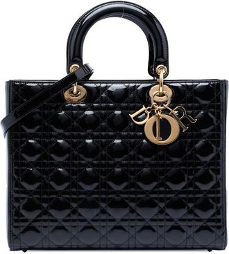 Dior Pre-owned Dior Large Patent Cannage Lady Dior Ladies 15-BO-0142 B