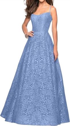 La Femme Prom Dress In Cloud Blue