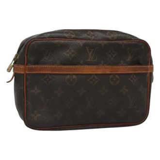 Louis Vuitton Pre-owned Canvas clutches - Dames - Pre-owned - Bruin - Maat: ONE Size Leer