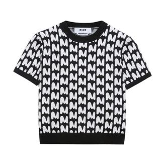 Msgm Msgm, Dames, Truien, Zwart, Maat: S Viscose