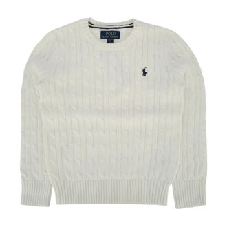 Polo Ralph Lauren Round-neck Knitwear, male, White, Size: XL Sweater