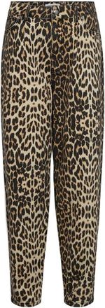 Co'Couture Luipaardprint Geplooide Broek Khaki - Dames - Broeken - Veelkleurig - XS - Broeken