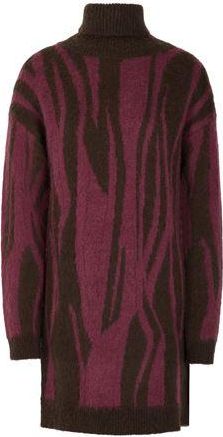 8 by YOOX ZEBRA JACQUARD KNIT MINI DRESS