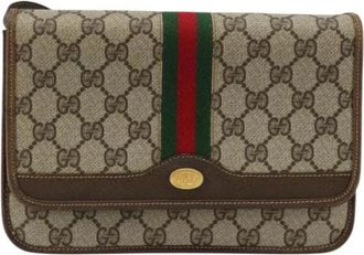 Gucci Pre-owned Vintage Schoudertas - Dames - Vintage Schoudertas - Bruin - ONE Size - Leer - Vintage