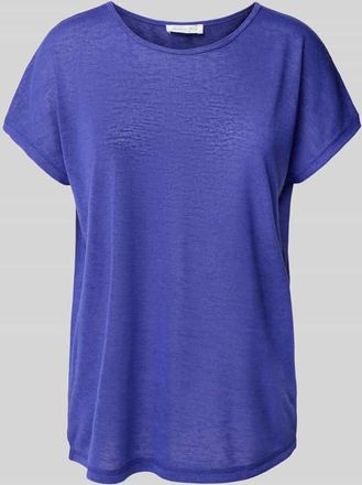 Christian Berg T-Shirt mit geripptem Rundhalsausschnitt in Royal, Größe 34