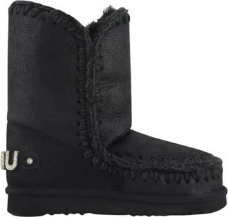 Mou Schoenen, Dames, Zwart, 37 EU, Polyester, Polyester laarzen en enkellaarzen