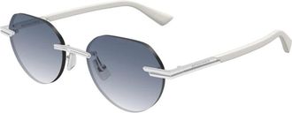 Bottega Veneta Glaze Metal and Acetate Zonnebril - Heren - Zonnebrillen - Grijs - 51 MM - Accessoires