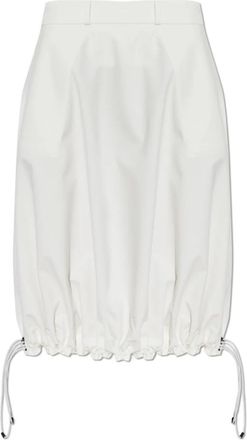 Coperni Technical Tailored Balloon Skirt - Dames - Midirokken - Wit - S - Leer - Rokken