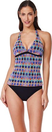 Gottex Retro Riviera Halter Netted Crochet Tankini Top