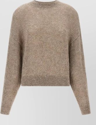 Brunello Cucinelli sequined mohair alpaca-blend crew-neck sweater