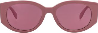 Alexander McQueen 54mm Oval Sunglasses in Pink Pink Violet at Nordstrom Rack