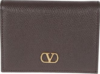 Valentino Garavani VLogo Signature Bifold Portemonnee - Dames - Portefeuilles - Bruin - ONE Size - Leer - Accessoires