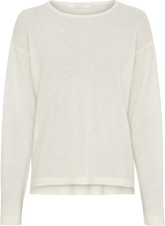 BTF-CPH Jersey de Pura Cachemira con Cuello Barco - Knitwear - Mujer - Blanco - 2XL
