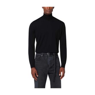 Drumohr Turtlenecks, male, Black, Size: 2XL Maglia Dolcevita