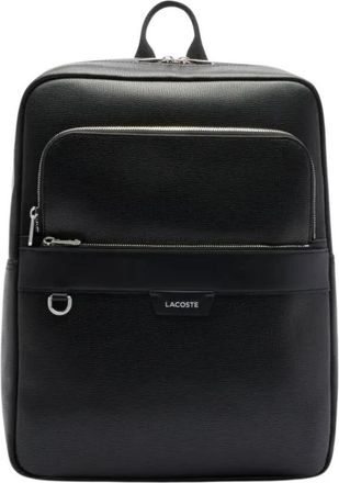 Lacoste Ossian Rugzak - Heren - Rugzakken - Zwart - ONE Size - Leer - Tassen