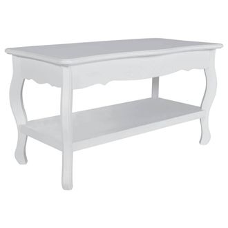 Berkfield Home Coffee Table 2 Tiers MDF White