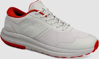Gravity Defyer Mens Mighty Run Athletic Shoes In Gray/crimson