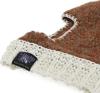 Vitelli Mens Cuffia Regenerated Yarns Balaclava Brown Winter Hats