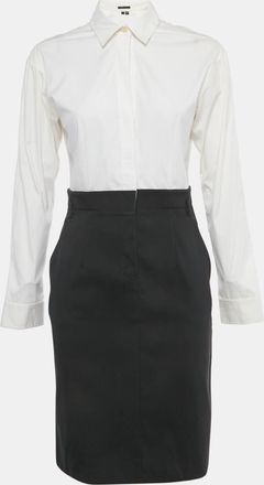 Theory Black/white Poplin Shirt Dress