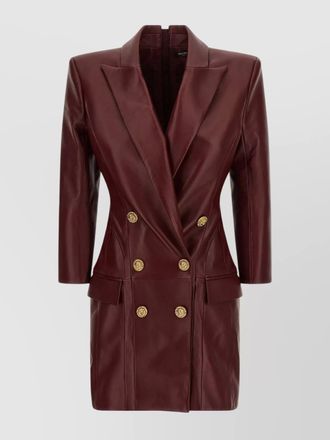 Balmain leather blazer mini dress