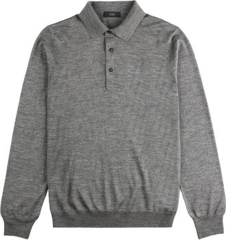 Fay Polo a maniche lunghe - Grigio