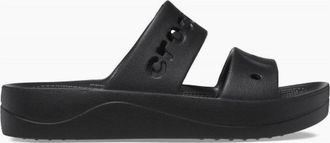 Crocs Womens Baya Platform Open Toe Slides - Black - Size: 6 38-39