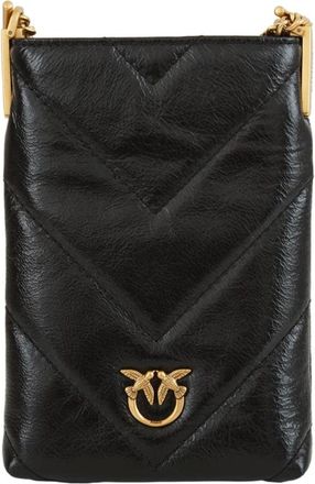 Pinko Phone Accessories, female, Black, Size: ONE SIZE Piccola Pelletteria