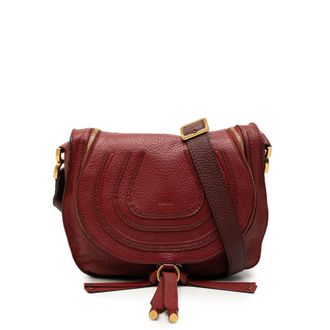 Chlo&eacute; Pre-owned Chloe Medium Grained Calfskin Marcie Saddle Crossbody Ladies T8M9SP25WG959WQE