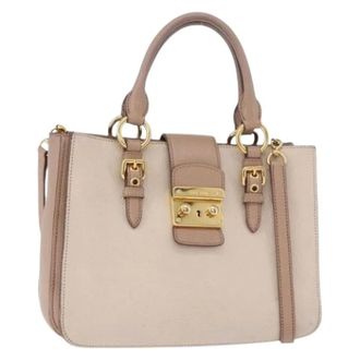Miu Miu Pre-owned Handbags, female, Beige, Size: ONE SIZE Pre-owned Hand Bag